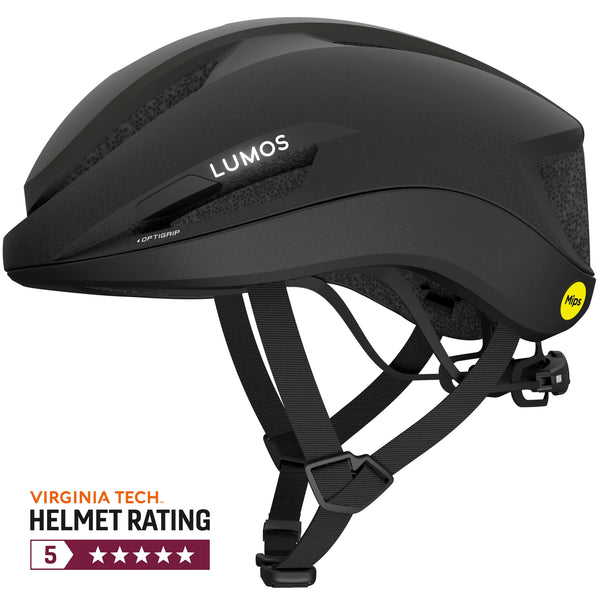 Lumos Aero GT in Black, 5-star Virginia Tech helmet rating