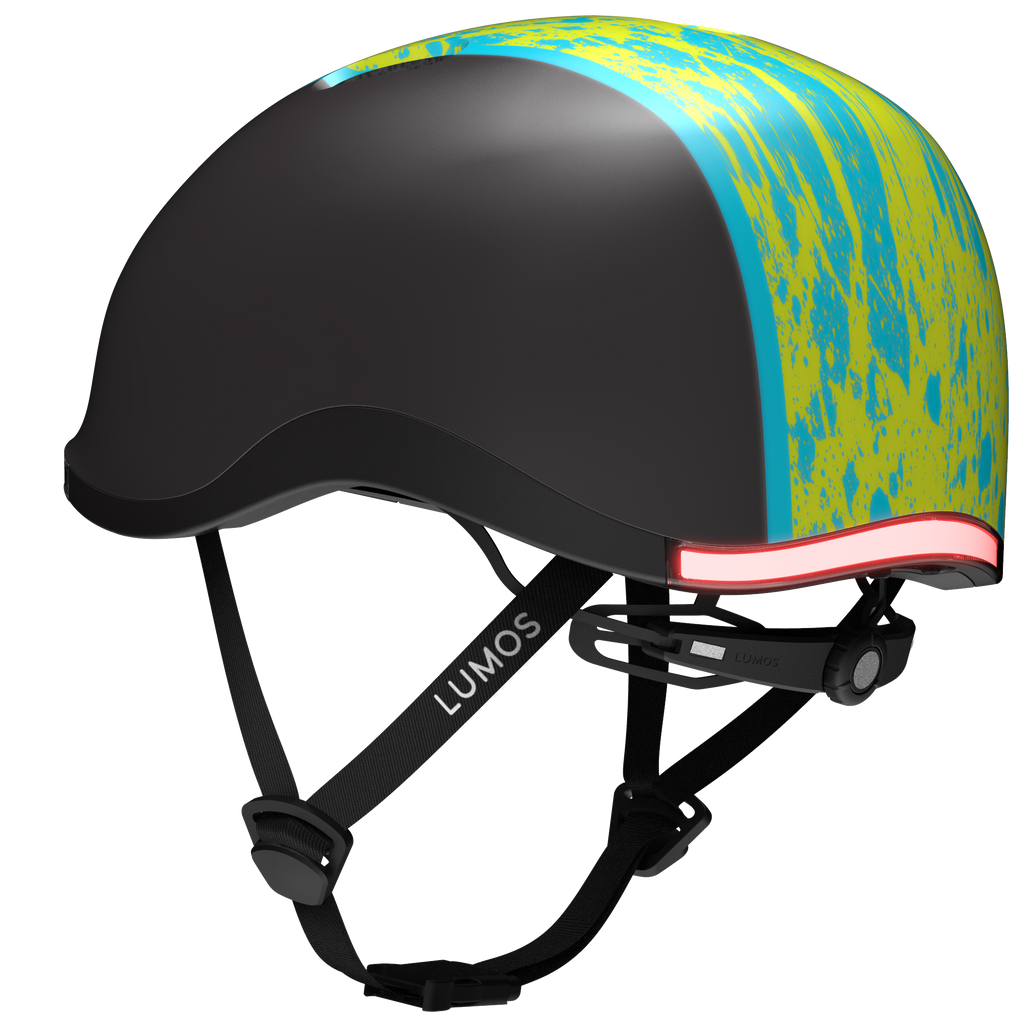 Lumos Nyxel Kids Bike Helmet - Lumos Helmet US - Green Overspray
