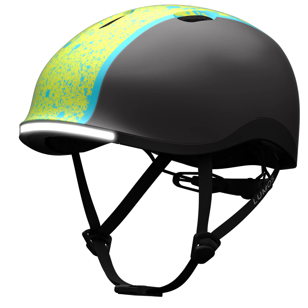 Lumos Nyxel Kids Bike Helmet - Lumos Helmet US - Green Overspray