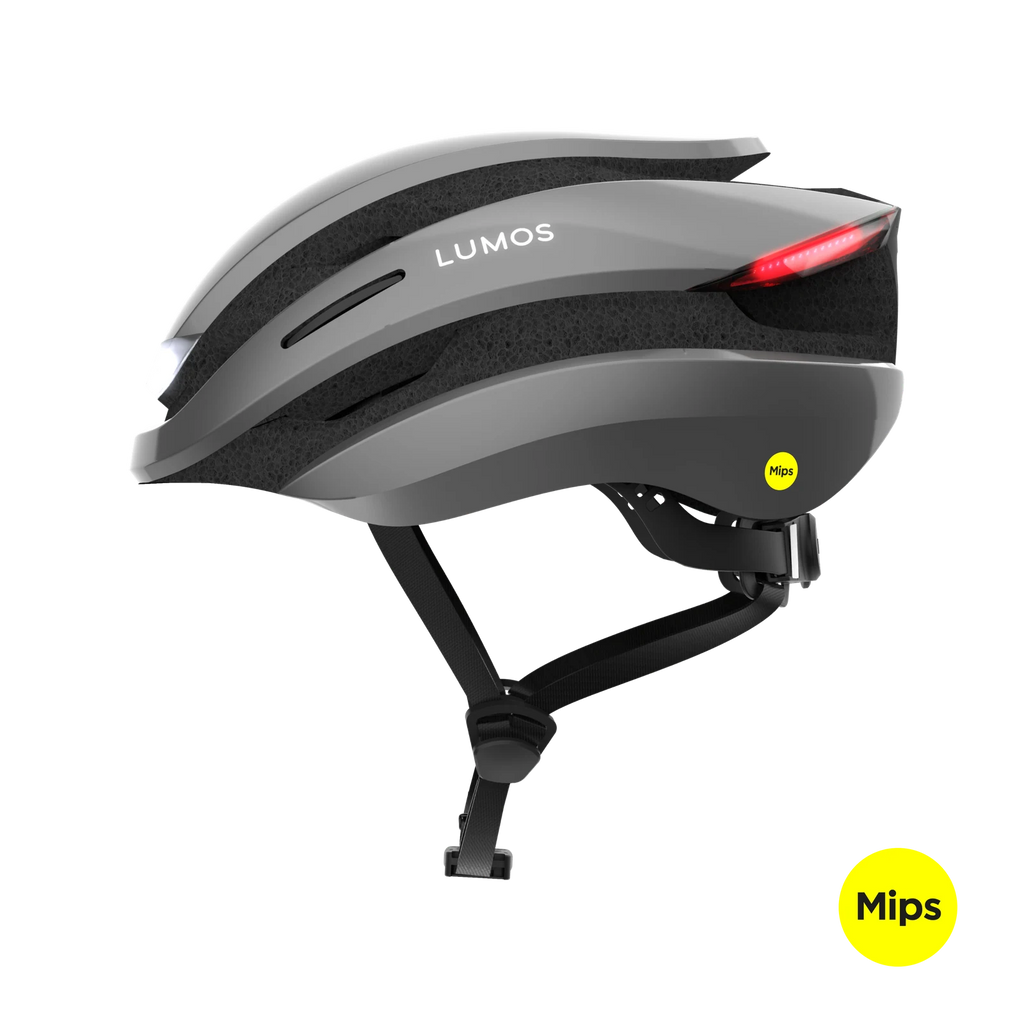 Lumos Ultra helmet in Ash Grey, Mips, side view