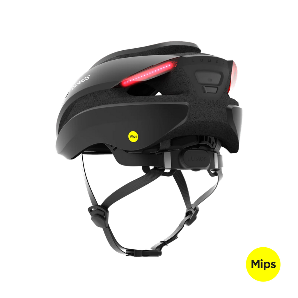 Lumos Ultra helmet | Charcoal Black | Mips | Rear angled