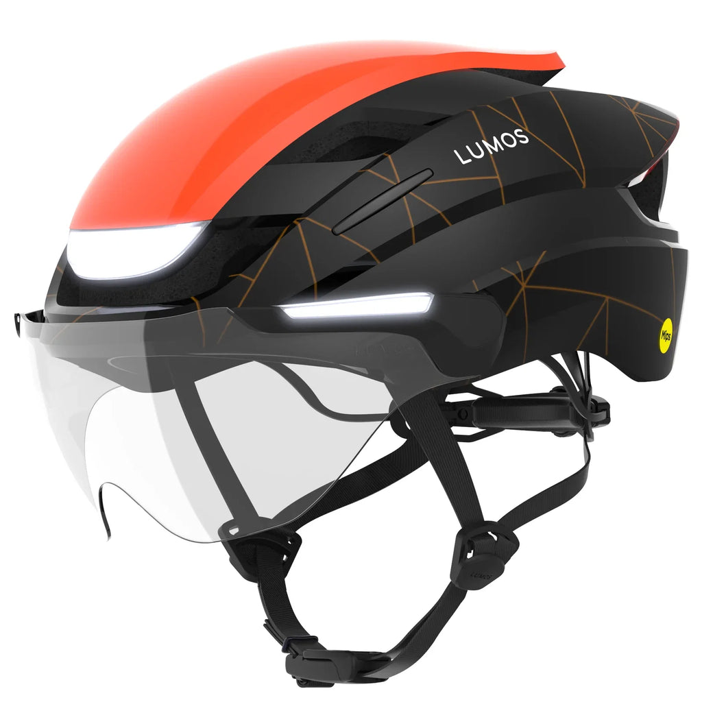 Lumos Ultra E-Bike helmet in Cinder Trail, Mips, front angled view