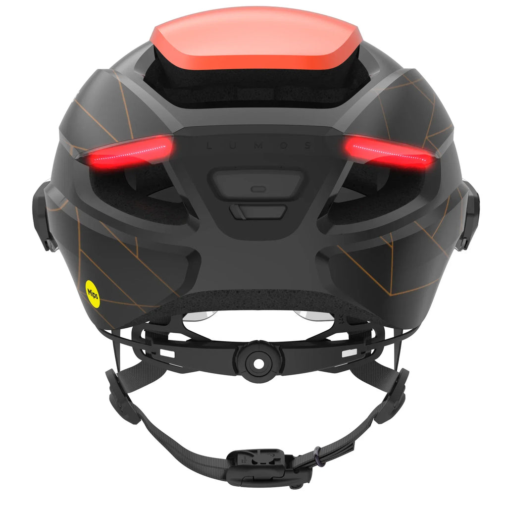 Lumos Ultra E-Bike helmet in Cinder Trail, Mips, rear view