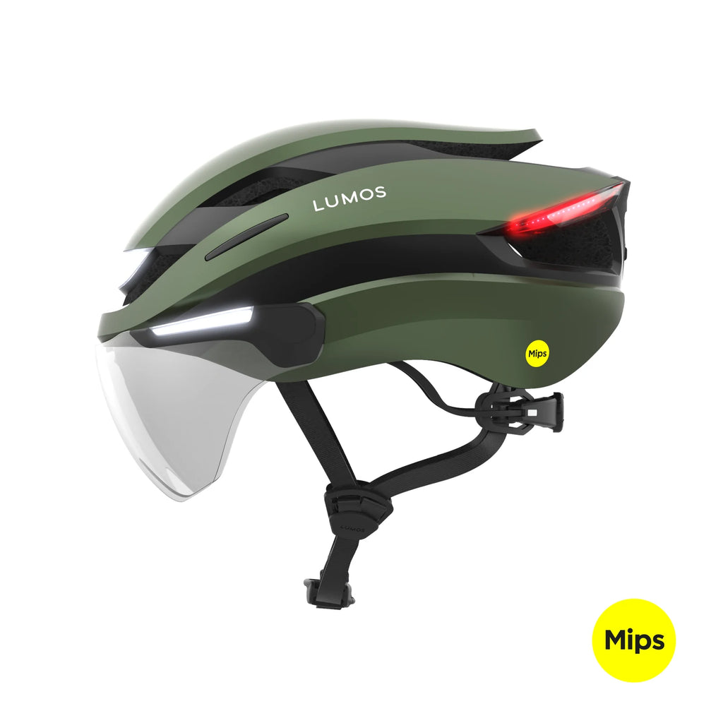 Lumos Ultra E-Bike helmet in Emerald Green, Mips, side view