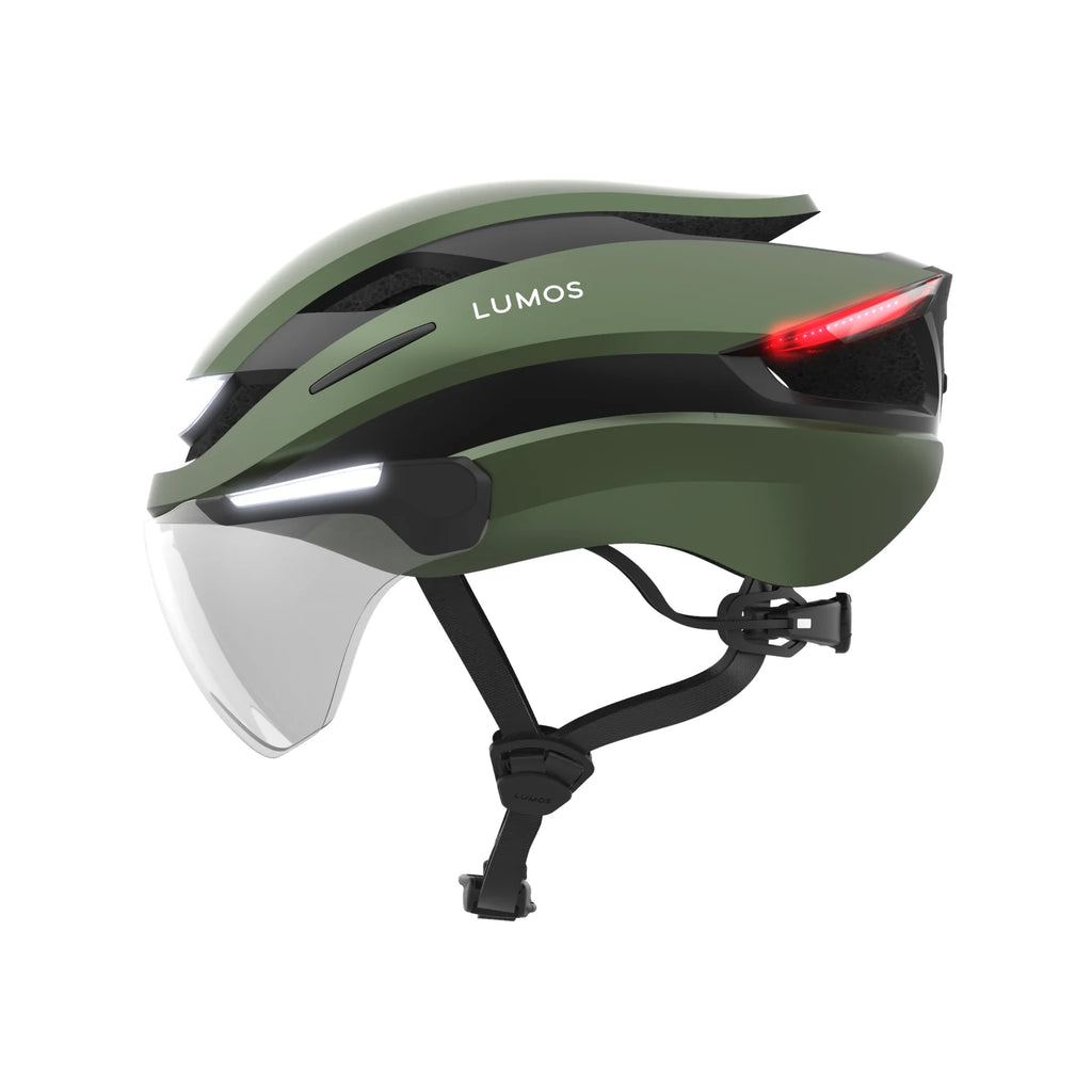 Lumos Ultra E-Bike helmet in Emerald Green, Standard, side view