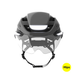 Lumos Ultra E-Bike helmet in Gunmetal Grey, Mips, front view