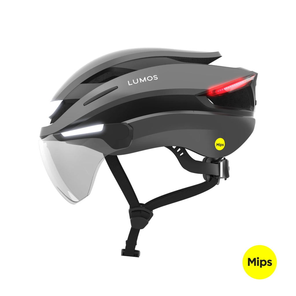 Lumos Ultra E-Bike helmet in Gunmetal Grey, Mips, side view