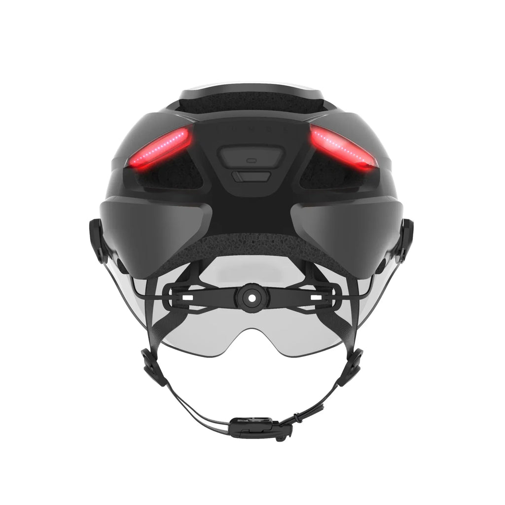 Lumos Ultra E-Bike helmet in Gunmetal Grey, Standard, rear view