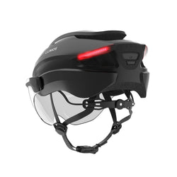 Lumos Ultra E-Bike helmet in Onyx Black, Standard, rear angled view