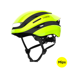 Lumos Ultra helmet | Electric Lime | Mips | Front angled