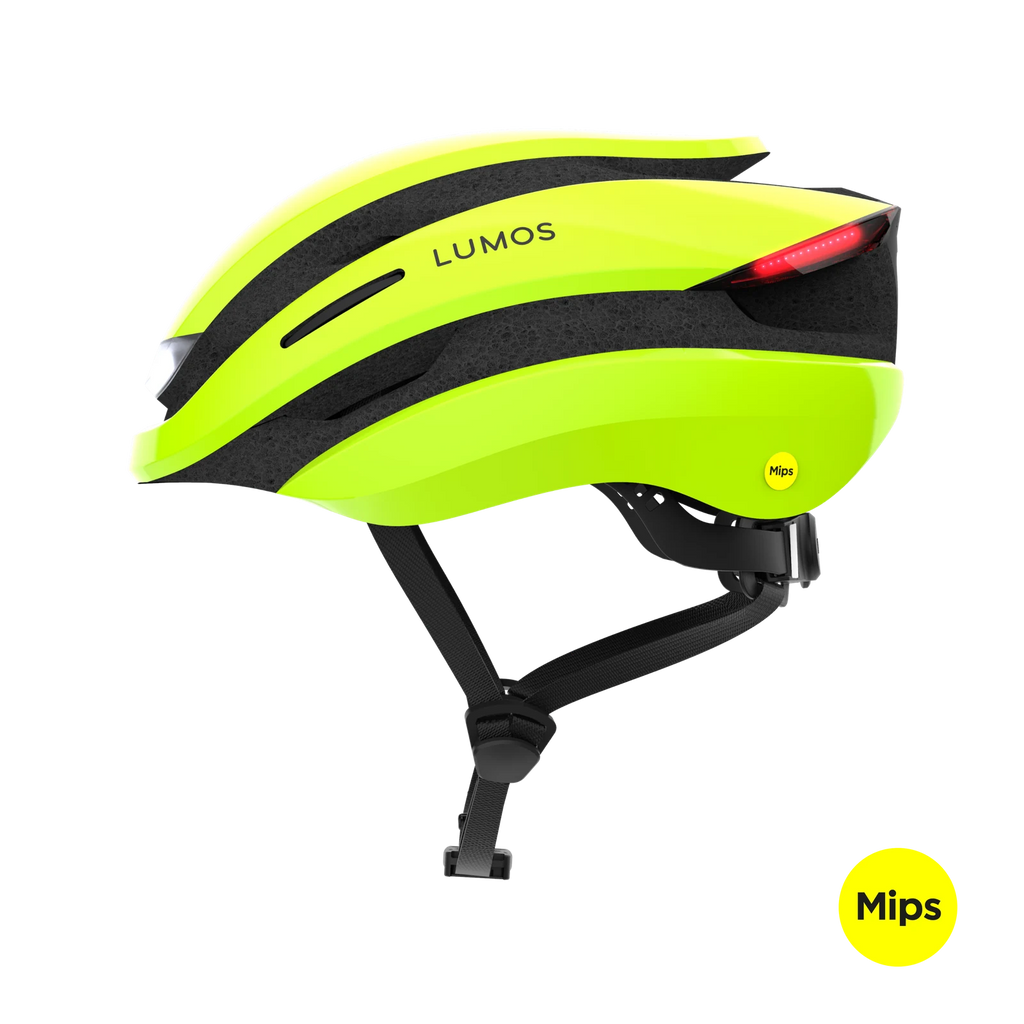 Lumos Ultra helmet in Electric Lime, Mips, side view