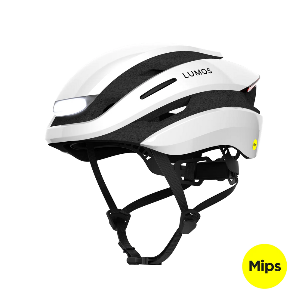Lumos Ultra helmet | Jet White | Mips | Front angled