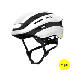 Lumos Ultra helmet | Jet White | Mips | Front angled