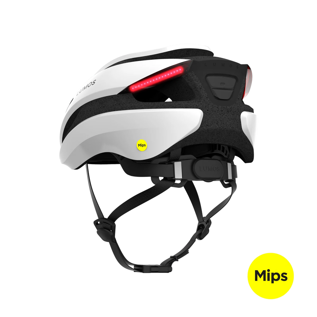 Lumos Ultra helmet | Jet White | Mips | Rear angled