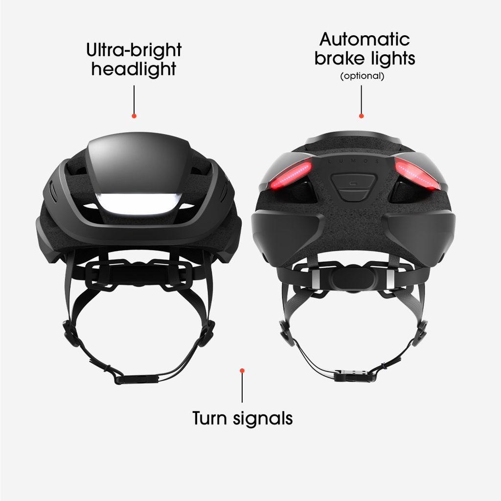 Helmet with shop turn signals